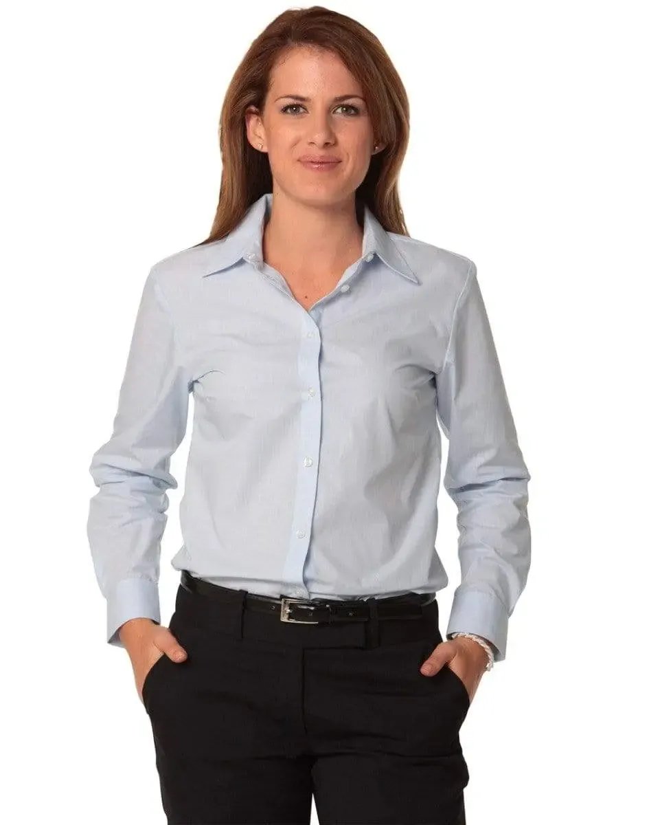 BENCHMARK Women's Fine Stripe Long Sleeve Shirt M8212